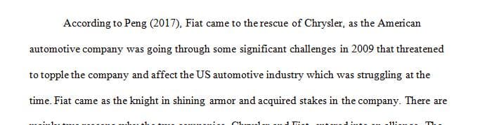 Read Opening Case Fiat Chrysler From Alliance to Acquisition 