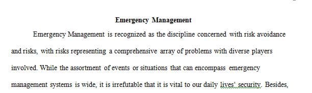 What is emergency management