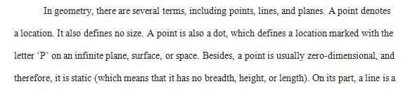 What is the difference between points, lines, and planes