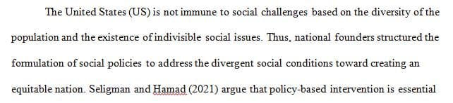 Issue Statement and Identification of a Policy