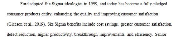 Lean Six Sigma has emerged as a key to achieving world-class value-added processes