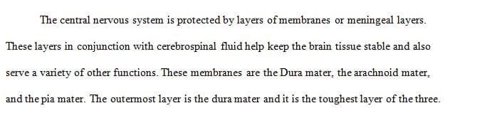 Name the three membranous coverings of the Central Nervous System