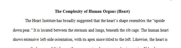 The Complexity of Human Organs