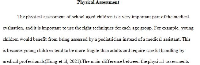 The needs of the pediatric patient differ depending on age, as do the stages of development 