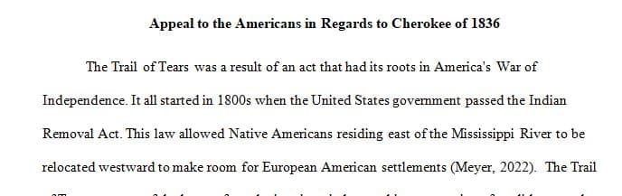 When you review these documents concerning events that led up to the Trail of Tears