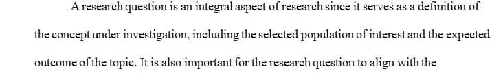 You are to state your research question or questions and sub questions