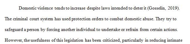 Analyze whether or not protection orders can truly prevent intimate partner violence.