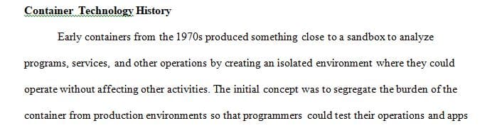 Container technology - Literature Review