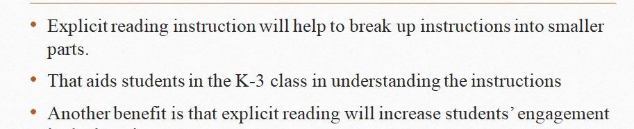 Discuss the importance of explicit reading instruction in Grades K-3