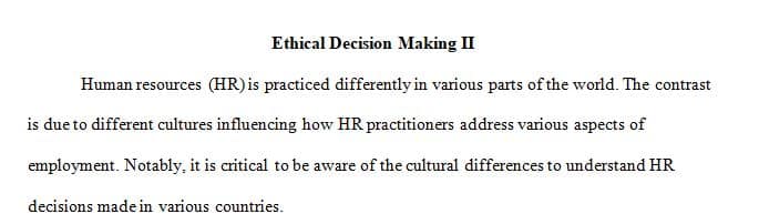  Ethical Decision Making for HR Practitioners.