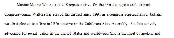 Identify and select either a federal or state level representative or senator from your own district.