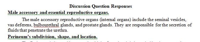 Identify the male essential and accessory organs of reproduction