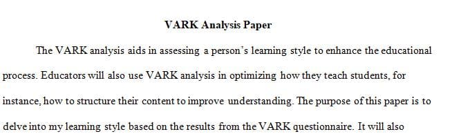 Learning styles represent the different approaches to learning based on preferences