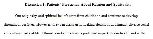 Patients’ Perception About Religion and Spirituality