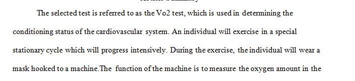 Pick one of the physical fitness assessments mentioned in the lecture slides