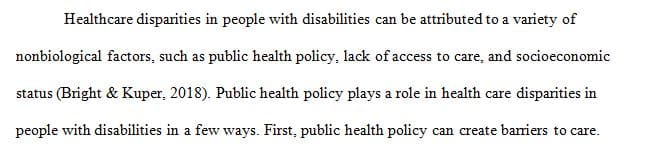 Post an explanation of health care disparities in a specific underrepresented population