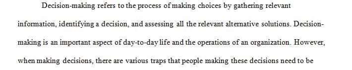 Read the article on the Hidden Traps in Decision Making