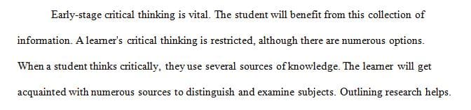 Saade, Morin, and Thomas (2012) describe critical thinking as the mental processes of discernment