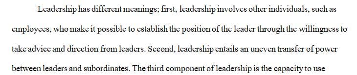 The concept of leadership as a vocation greatly distinguishes leadership from a job