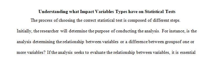 Understanding What Impact Variable Types Have on Statistical Test