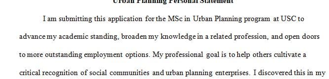  What are your expectations of the graduate planning program at USC