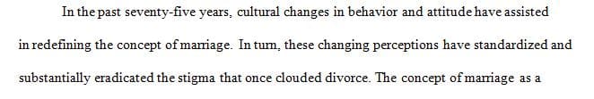  What do you think are the main factors in our society that have caused high divorce rates