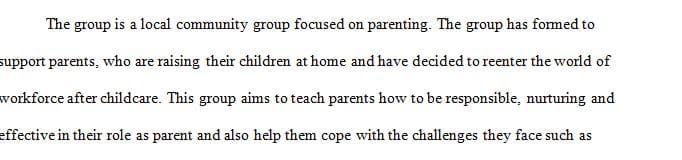 You will lead a 1–2-hour group session in your local community