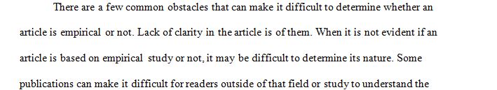 Delineating Empirical Research from Empirical Review will be an important tool