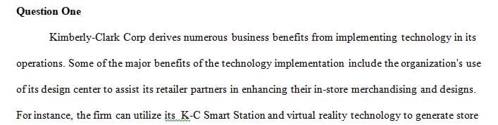 Describe the business benefits derived from the technology implementation described in the case.