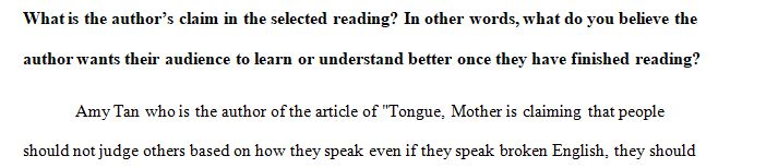 Do an active reading of your selected reading using the reviewed analysis techniques