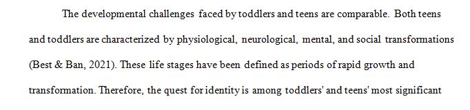 From a developmental perspective, what challenges do toddlers and teens have in common