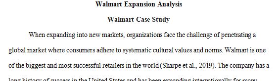 Imagine that you have been hired as a data analyst for Walmart