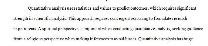 Performing quantitative analysis requires significant mental energy.  