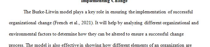 Summative Assessment 2 Implementing Change