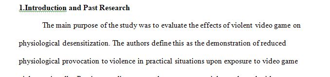 The effect of video game violence on physiological desensitization to real-life violence