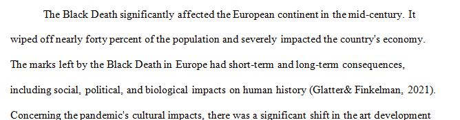 What was the impact of the Black Death on the arts in fourteenth-century Europe