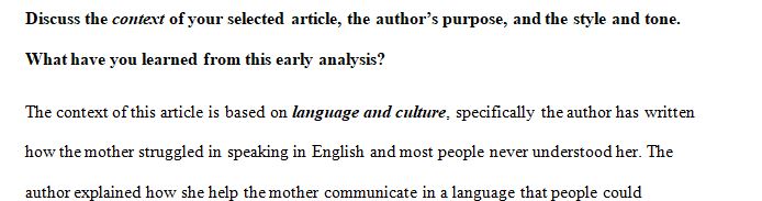 You learned about active reading and analysis by looking more closely at a selected reading