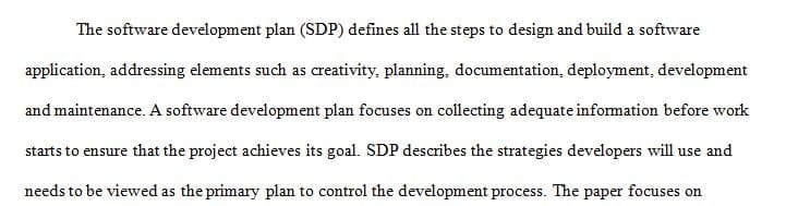 Assignment - Software Development Plan