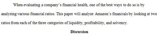 Compose a paper on the financials of your chosen firm