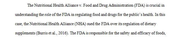 Nutritional Health Alliance v. Food and Drug Administration