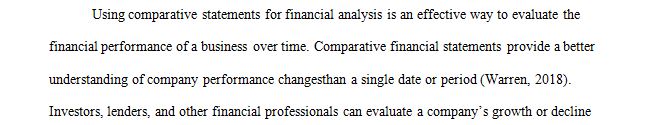 What is the advantage of using comparative statements for financial analysis