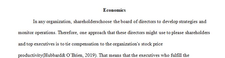 Why do corporate boards of directors sometimes link top managers’ compensation to the corporations’ stock prices