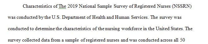 Brief summary of results from the 2018 notional sample survey of registered nurses