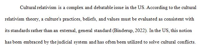 Cultural relativism in the united states-Agree or States Decide