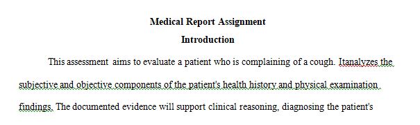 Describe the focus of this particular assessment on the patient complaining of a cough