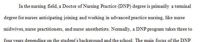 Discuss the difference between a DNP and a PhD in nursing