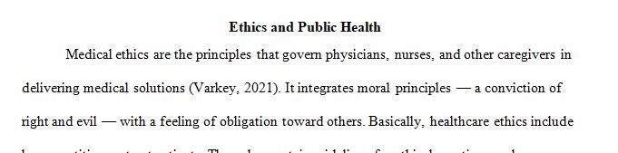 Discussion Ethics and Public Health