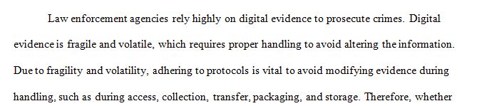 Explain what you consider to be the most important step to do while at a crime scene involving electronic evidence