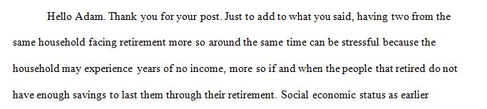 Having 2 people on retirement can be stressful to find purpose