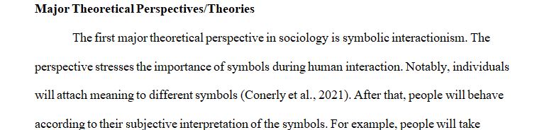 What are the three major theoretical perspectives theories in sociology